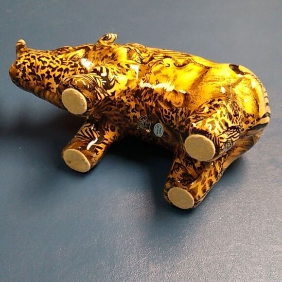 Vintage LaVie Jungle Safari Hand painted Hidden Safari Animals Rhino - Picture 4 of 8